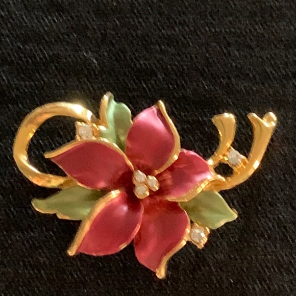 Jewelry - Christmas poinsettia brooch.